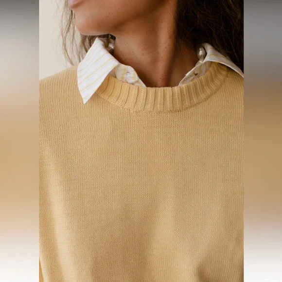 NWOT DONNI The Cotton Knit Crewneck - Picture 2 of 6